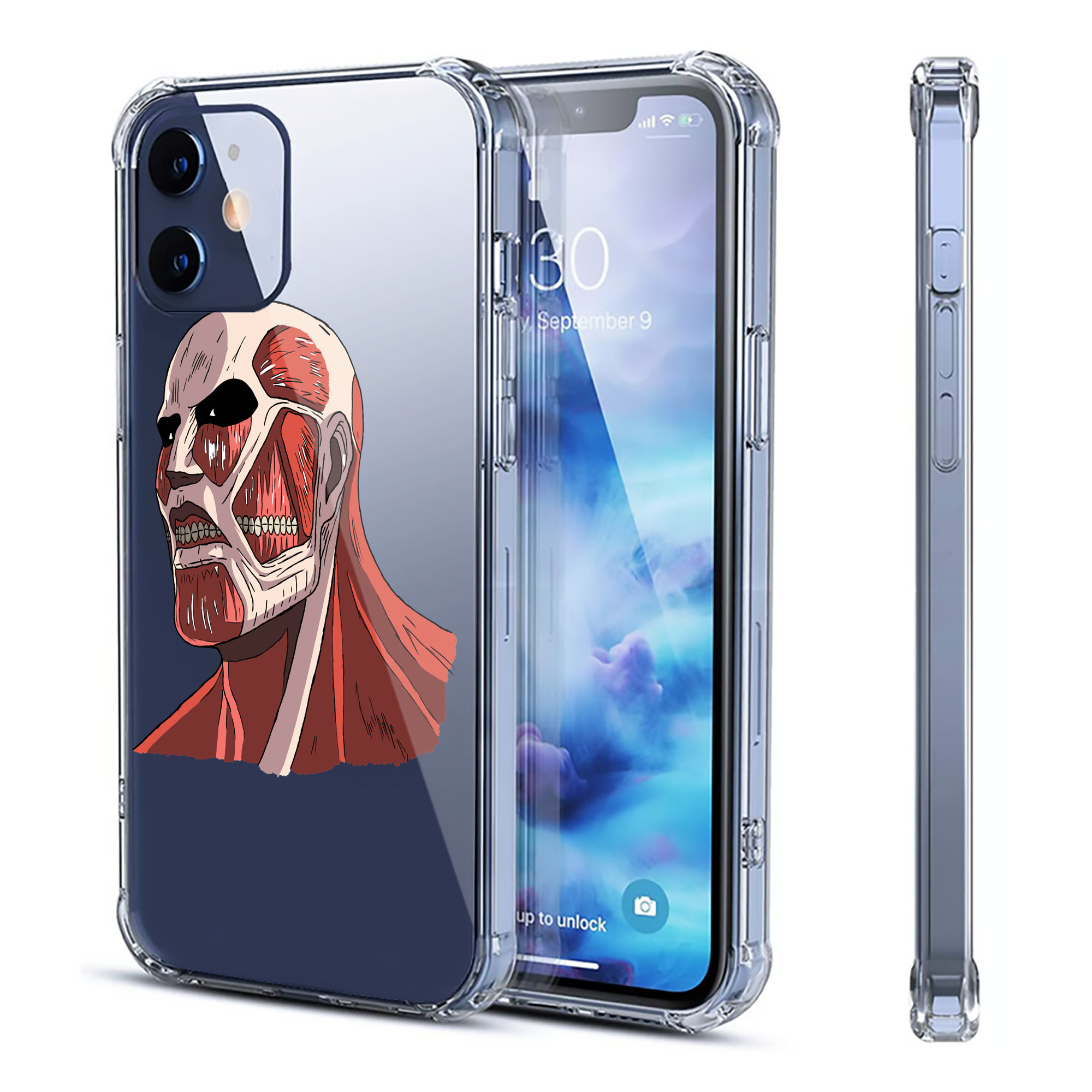 （画像用） 進撃の巨人 Attack on Titan 【iPhone 12シリーズ対応】透明スマホケース（クリアソフトケース）